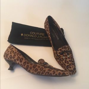 Donald J. Pliner Leopard Print Kitten Heels